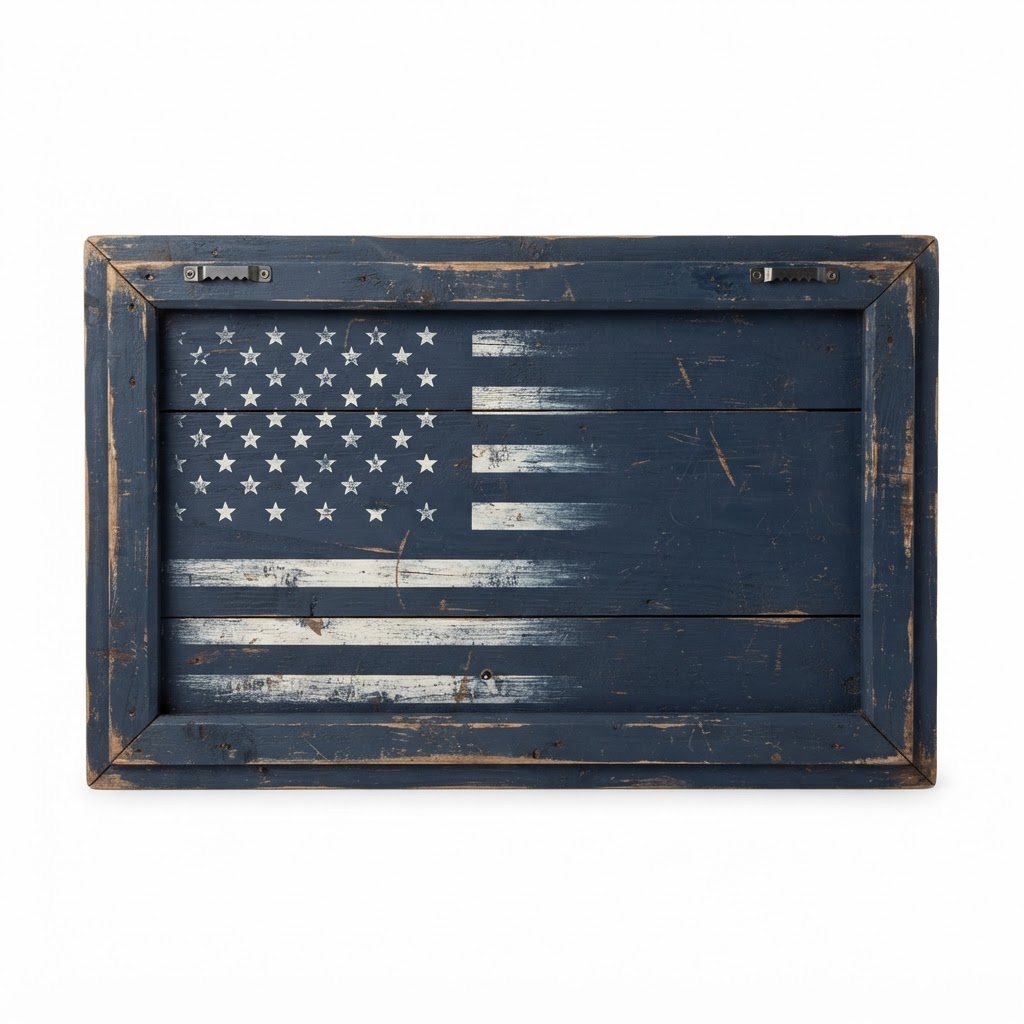 Distressed Navy Wall Plaque