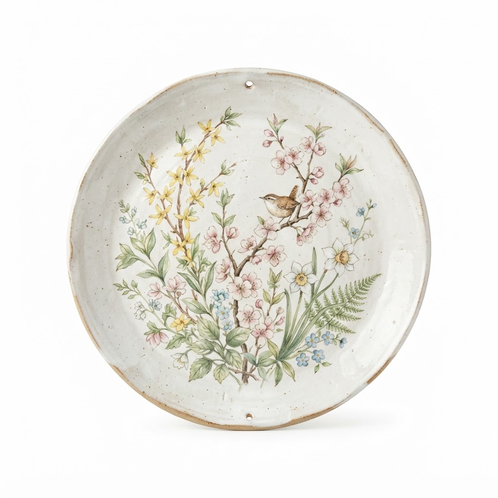Spring Botanical Wall Plate