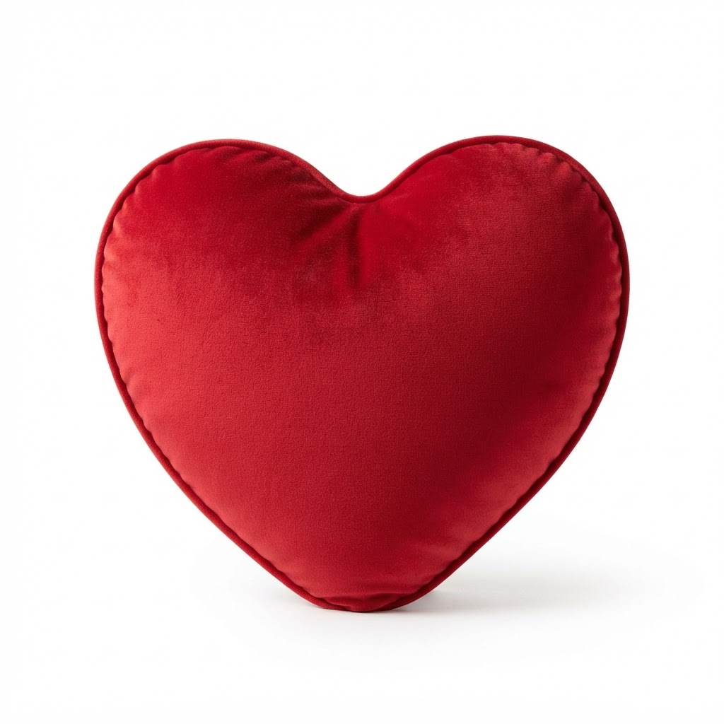 Velvet Heart Throw Pillow
