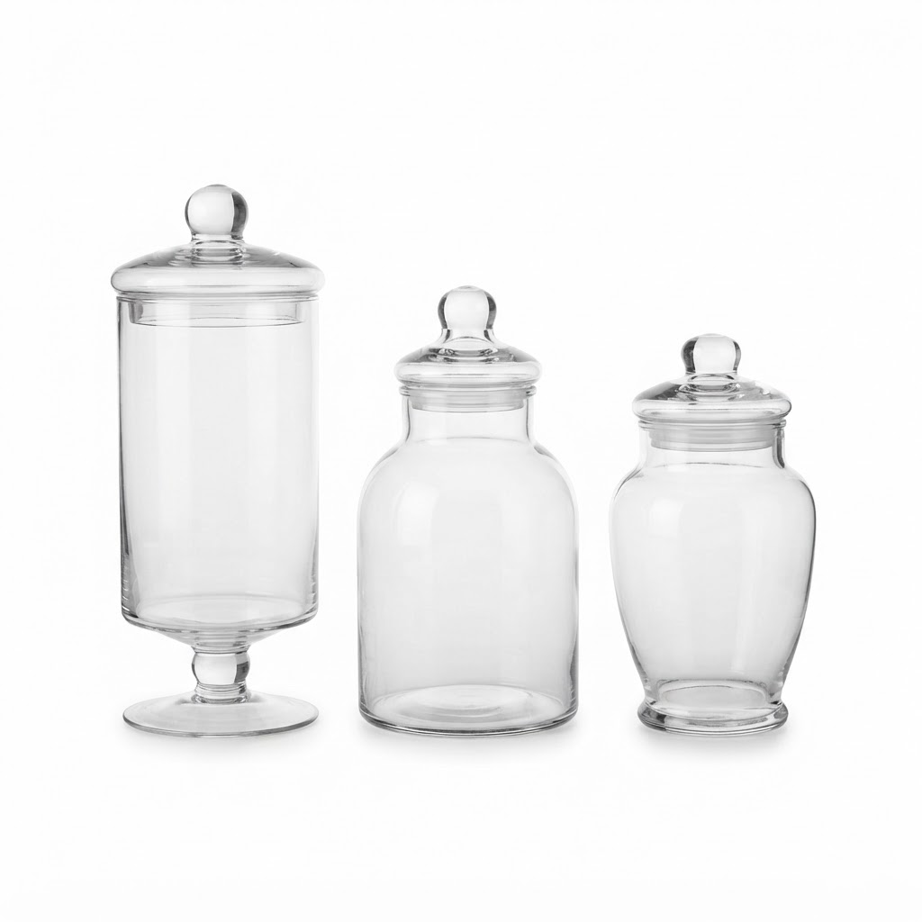 Glass Apothecary Jar Set