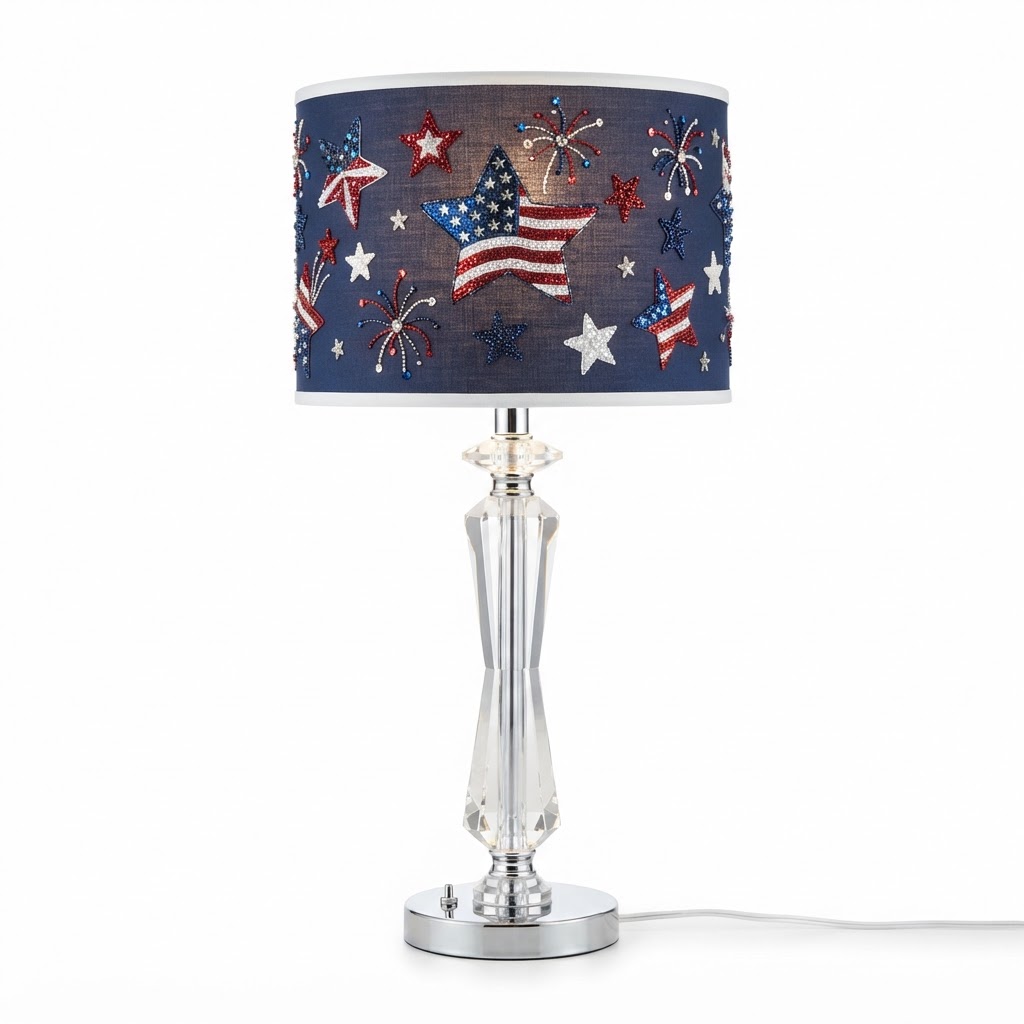 Glass Crystal Table Lamp