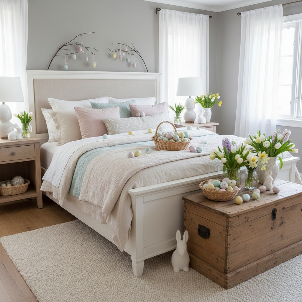 Nordic Easter Master Bedroom