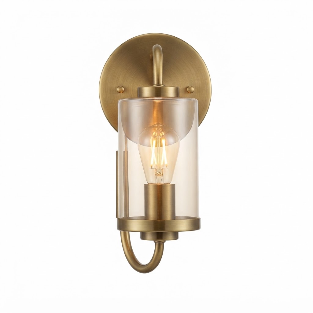 Warm Glow Brass Sconce Lighting