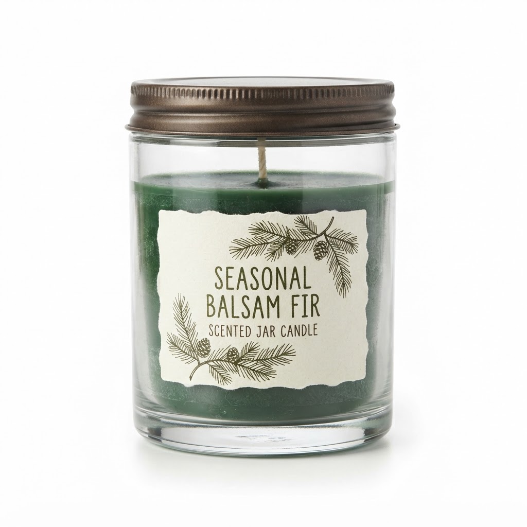 Seasonal Balsam Fir Scented Jar Candle