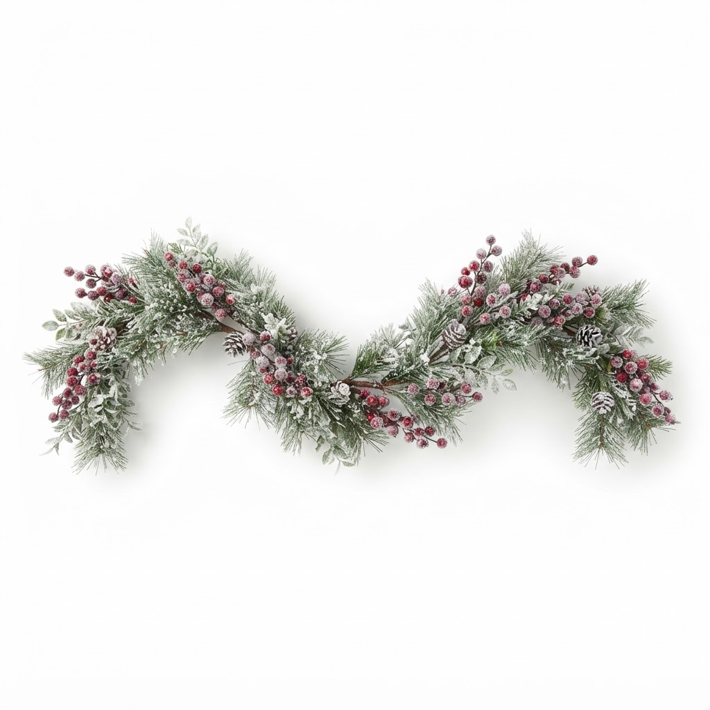 Frosted Berry Mantel Garland