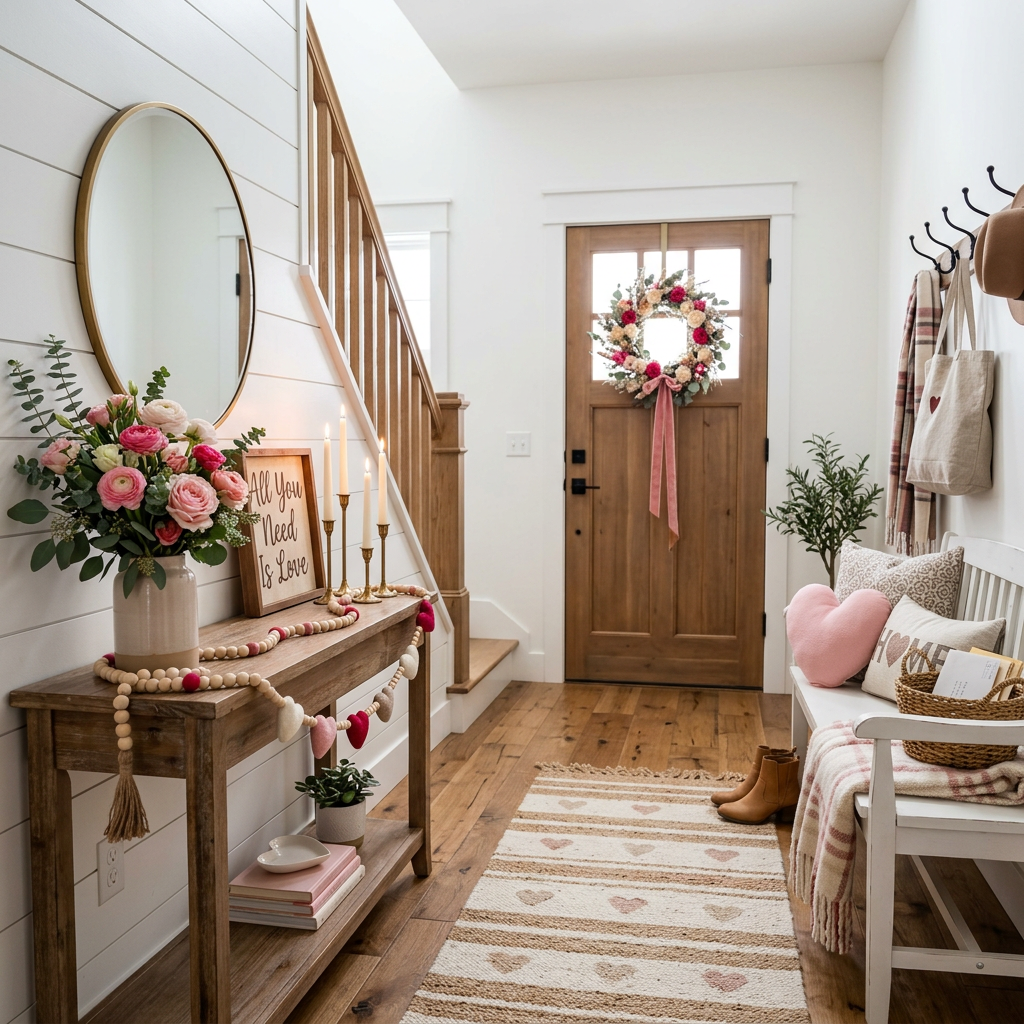 Modern Cottage Valentine's Day Entryway