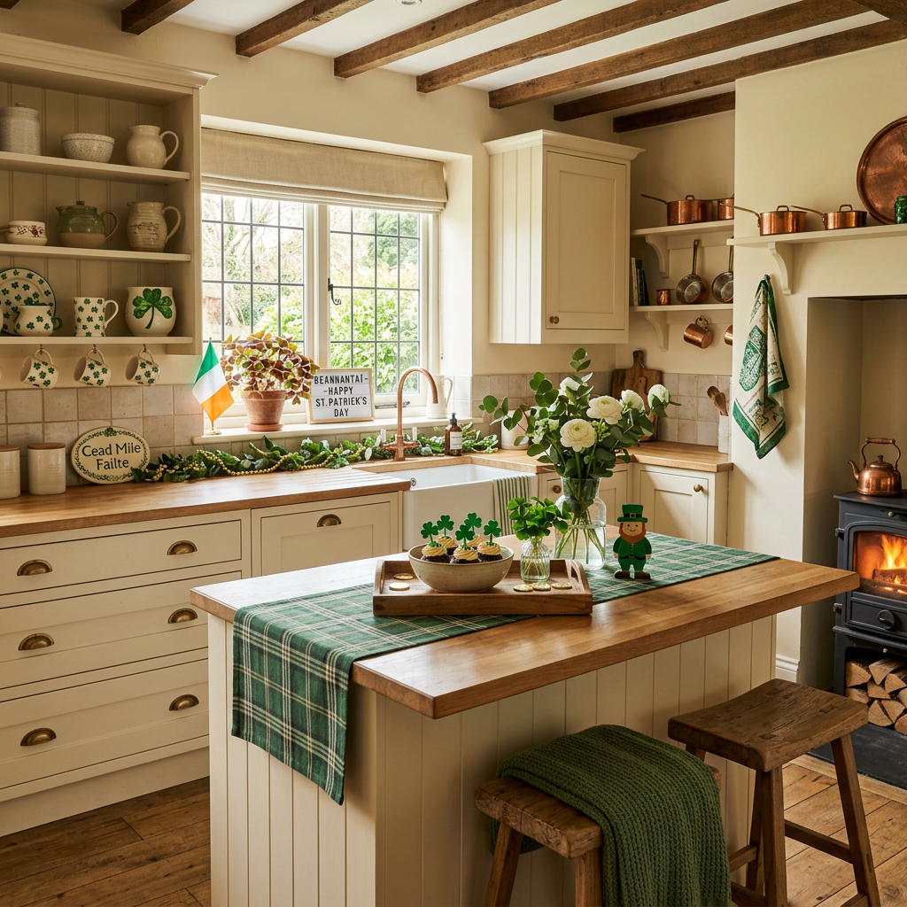 Cottagecore St. Patrick's Day Kitchen