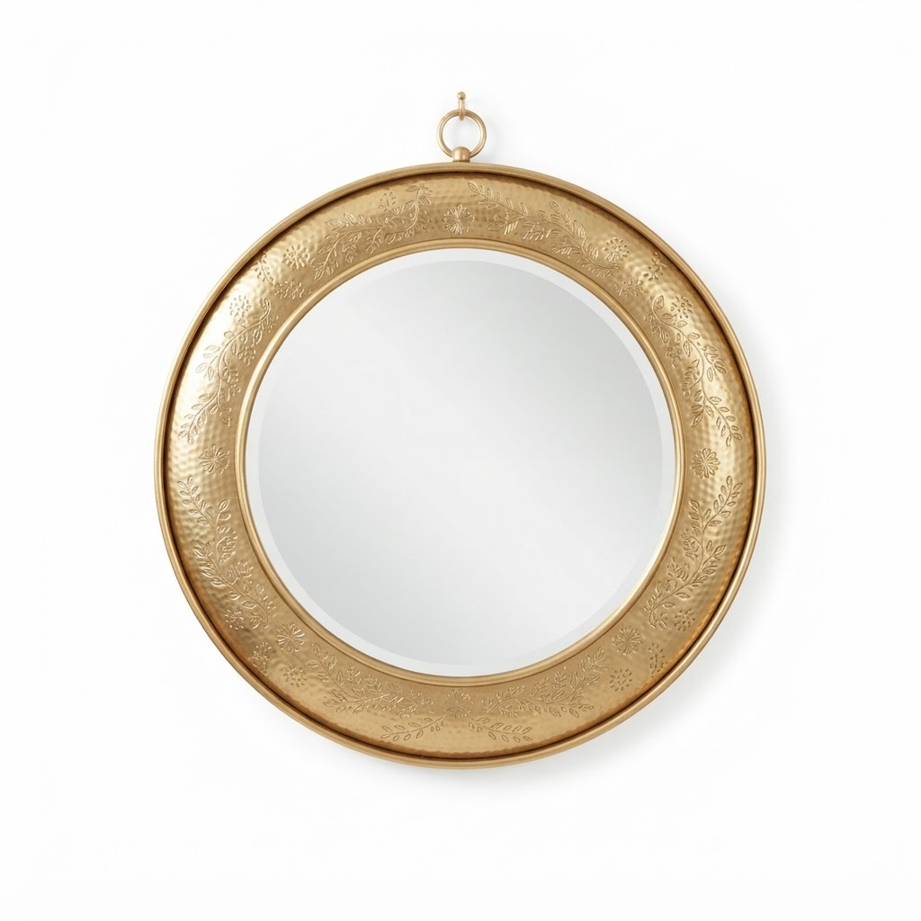 Gold Round Wall Mirror