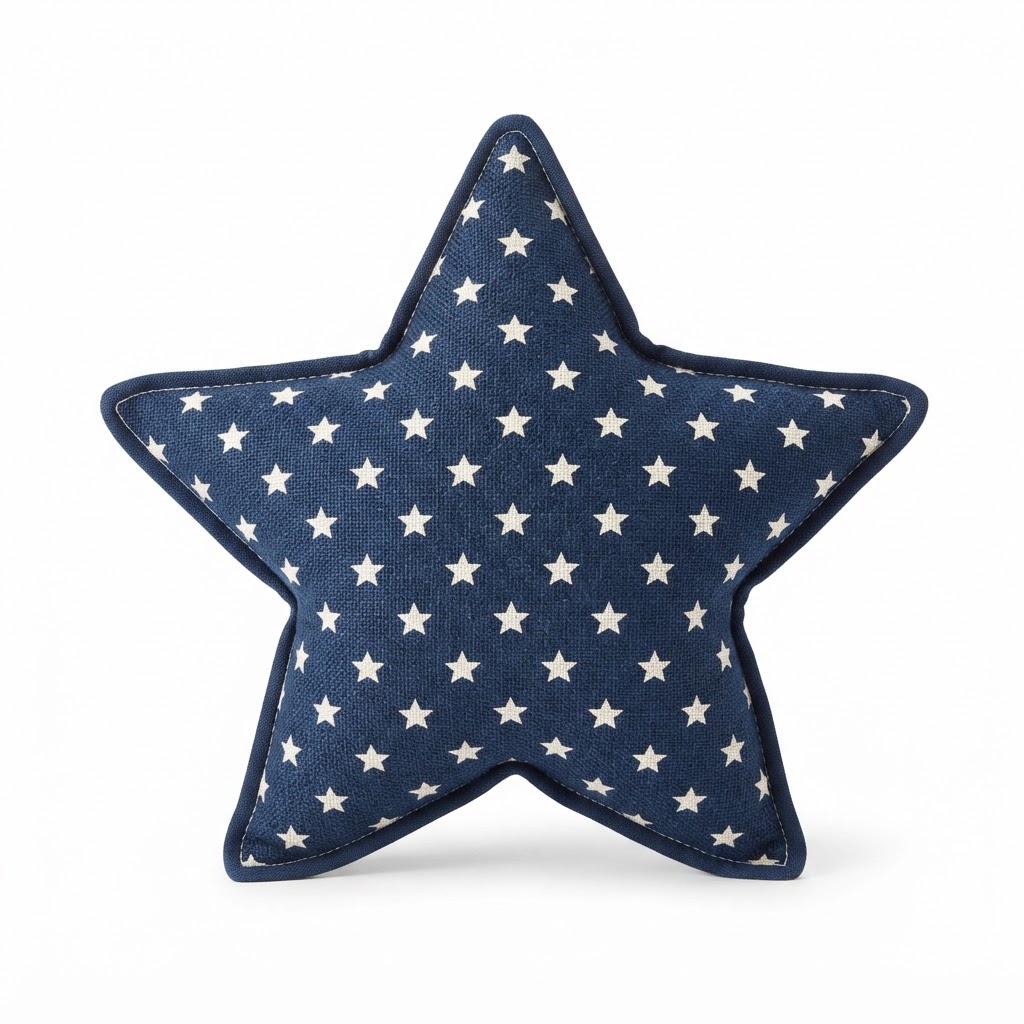 Patriotic Americana Star-Shaped Decorative Pillow