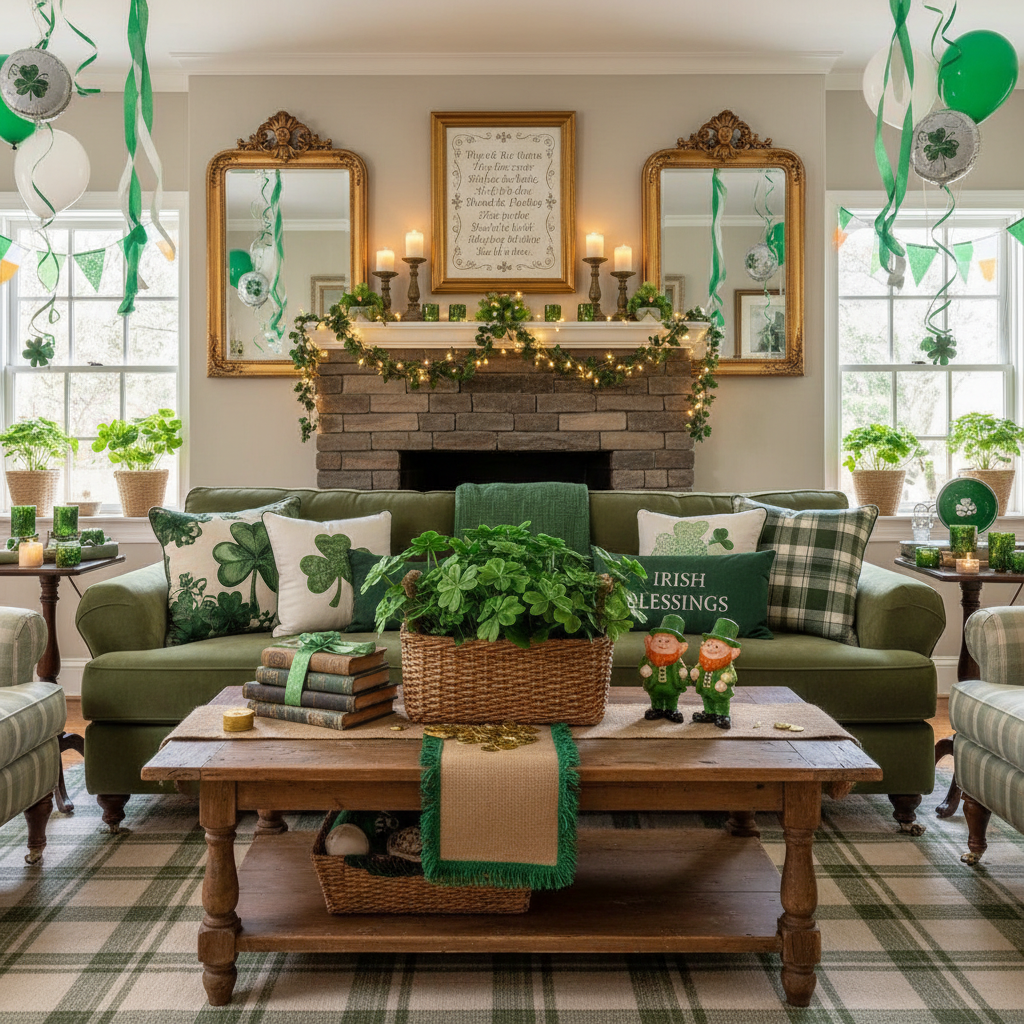 Country St. Patrick's Day Living Room