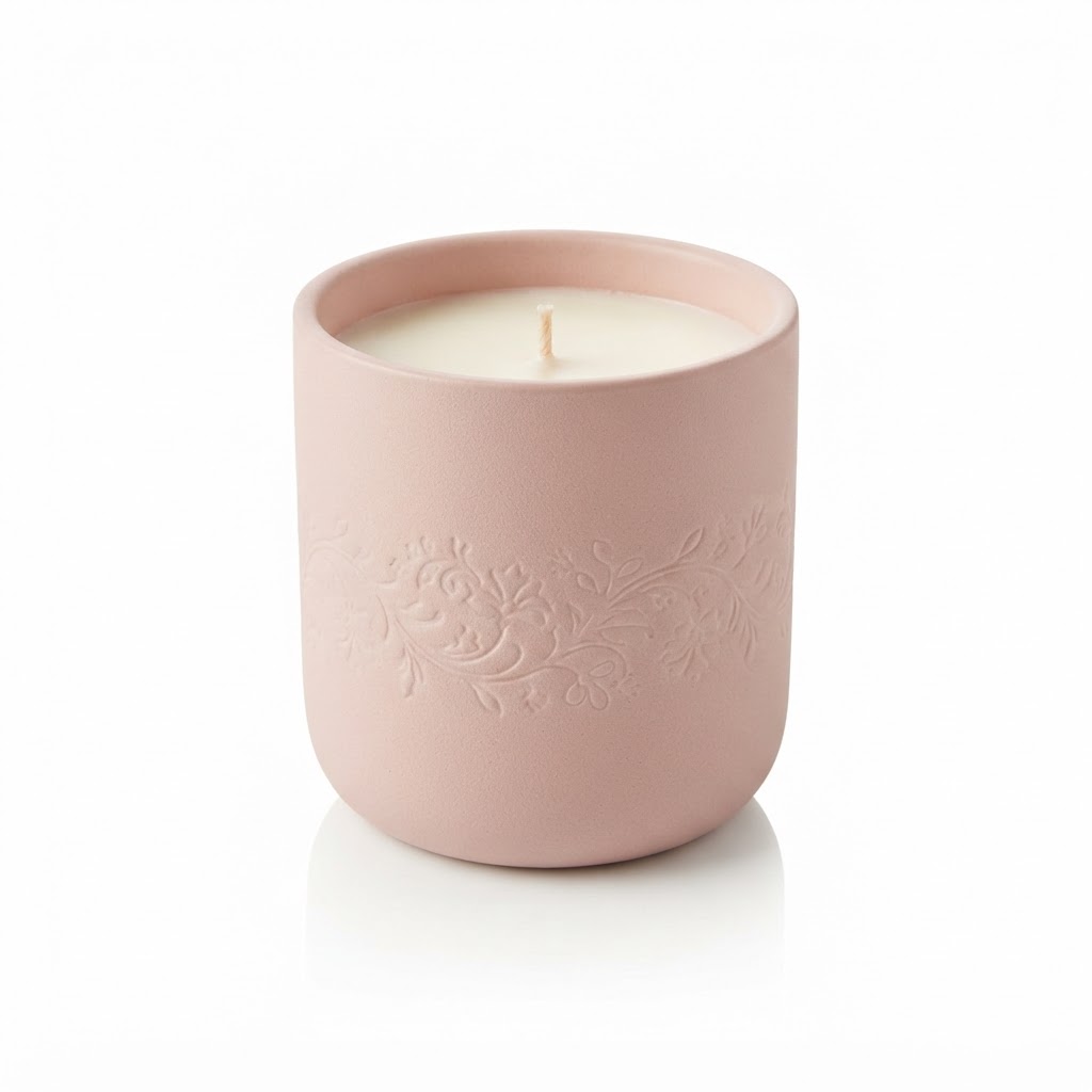 Transitional Blush Pink Scented Candle