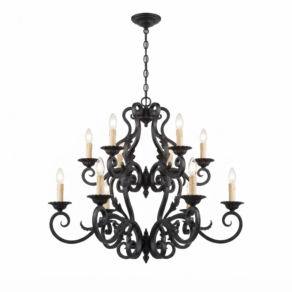 Iron Candelabra Chandelier