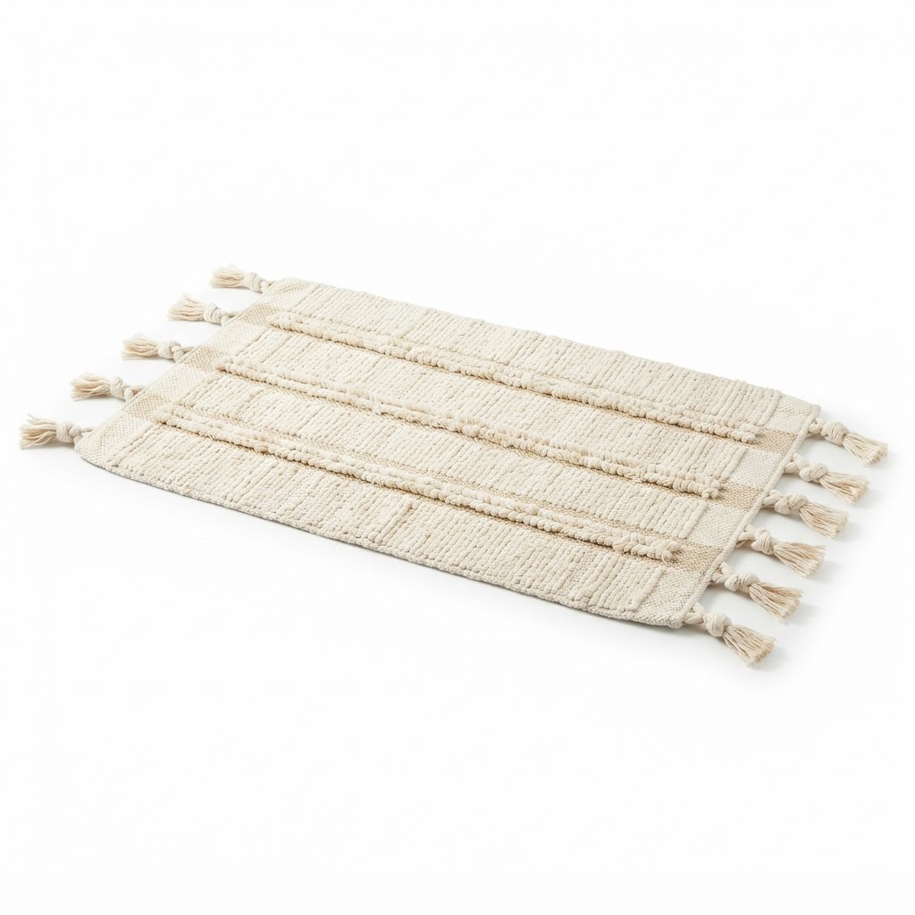 Cotton Tasseled Bath Mat