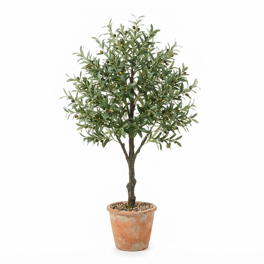 Artificial Potted Olive Tree