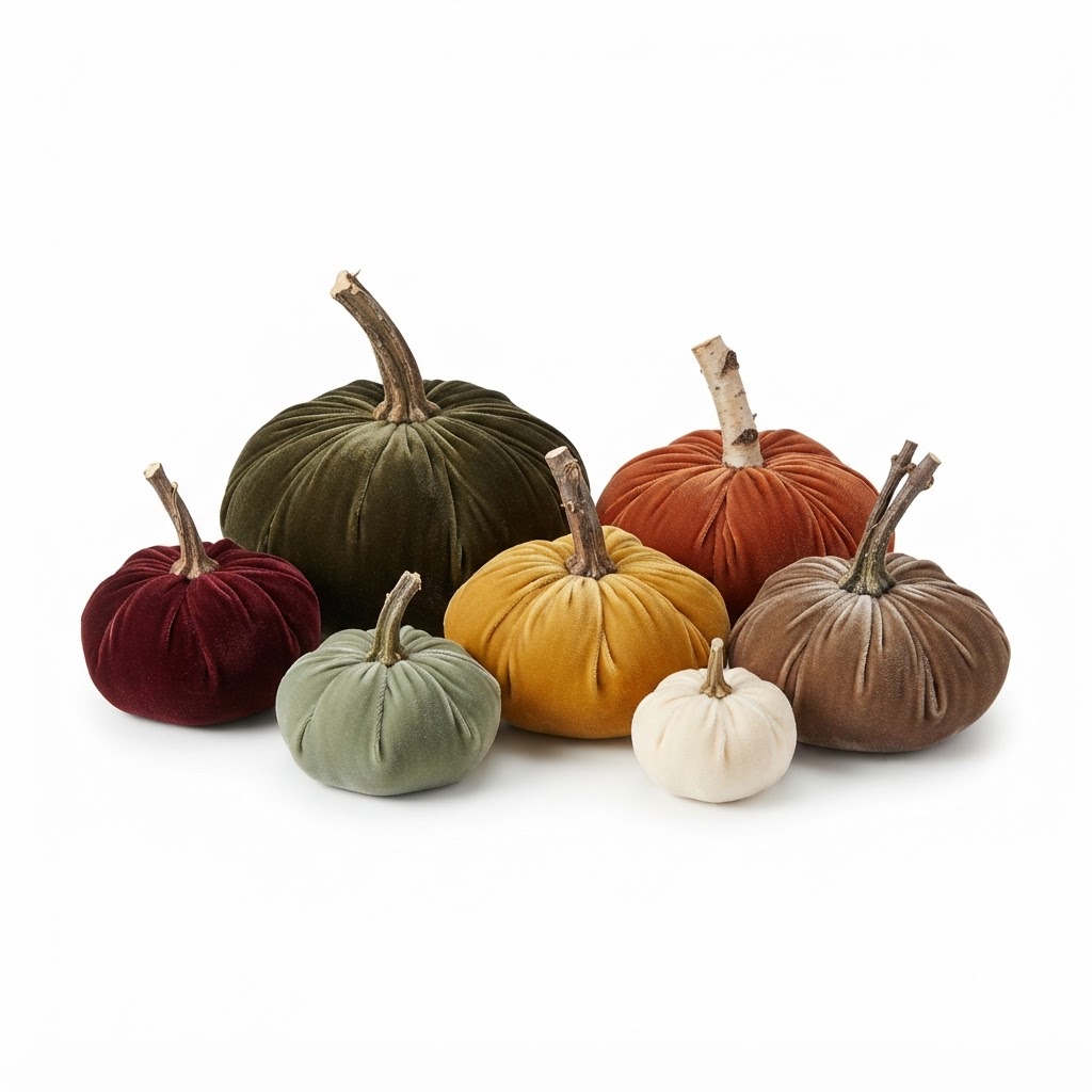 Assorted Velvet Pumpkins