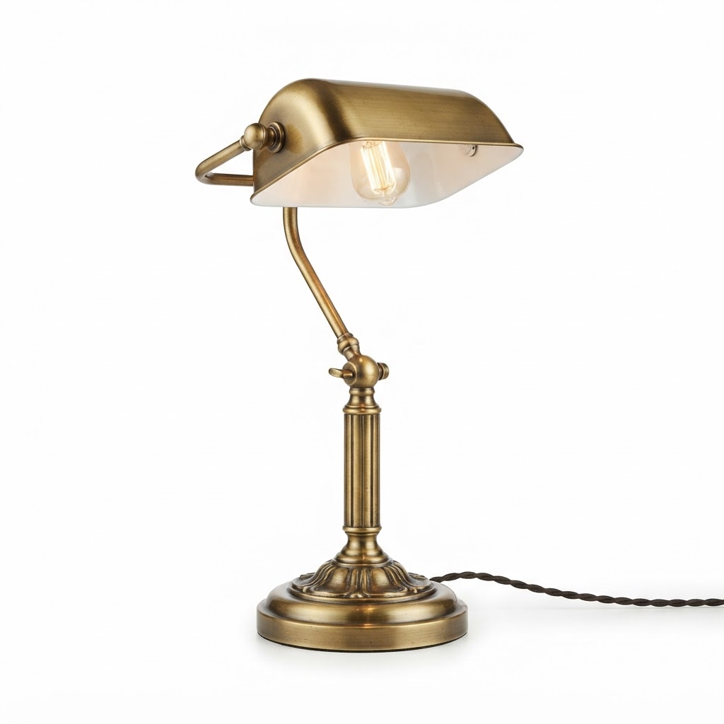 Gold Antique Brass Desk Lamp