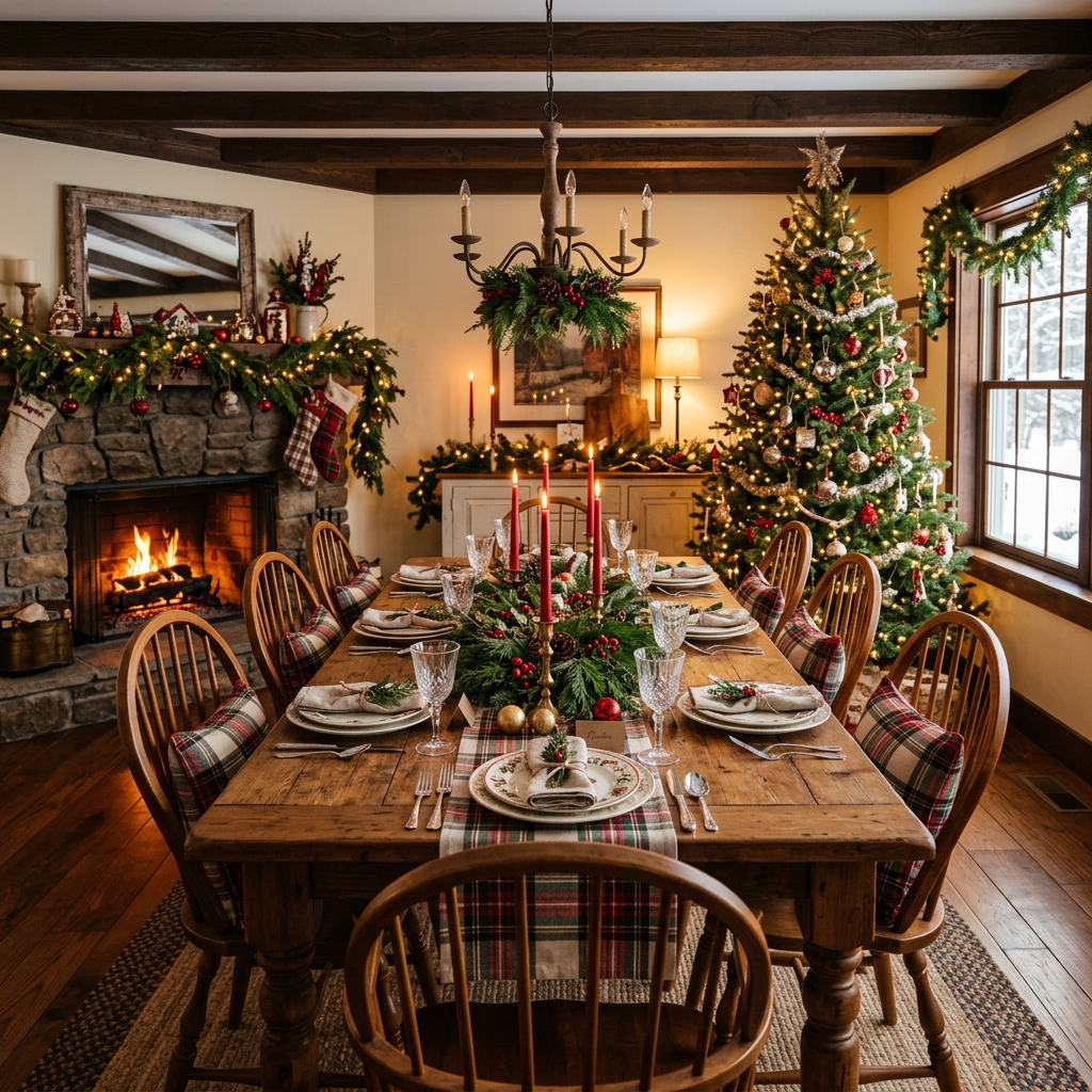 Farmhouse Christmas Dining Room