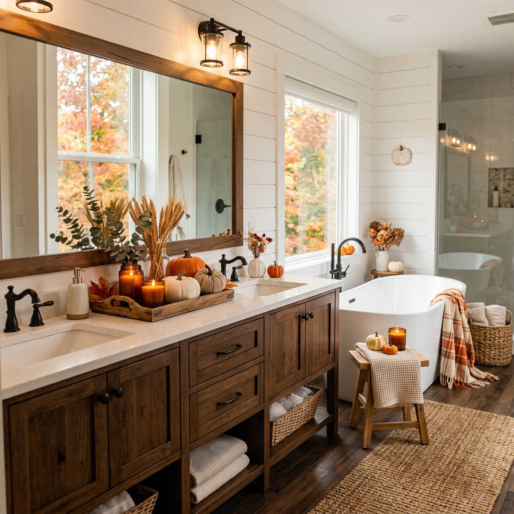 Farmhouse Fall Master Bathroom