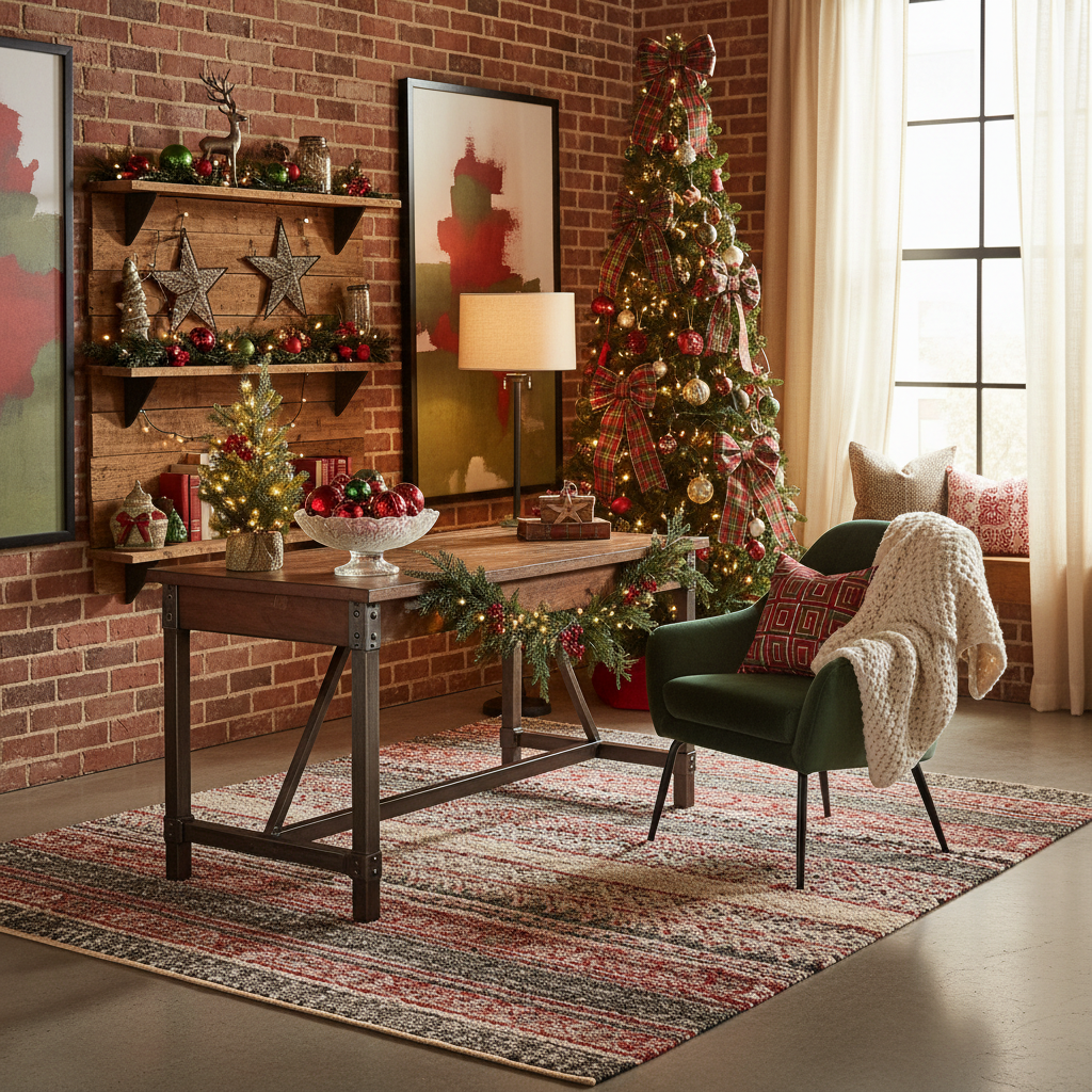 Industrial Christmas Home Office