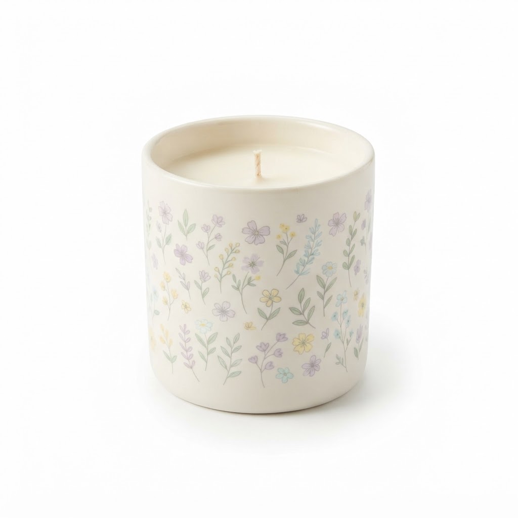 Transitional Floral Scented Soy Candle