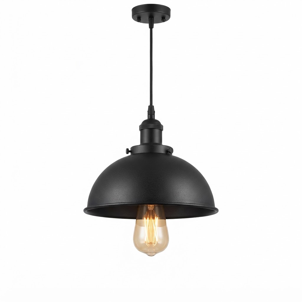 Matte Black Pendant Light