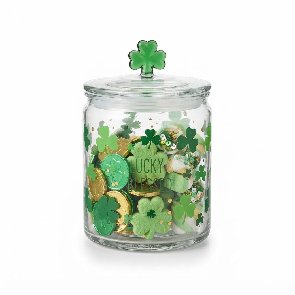 St. Patrick's Day Glass Storage Jar