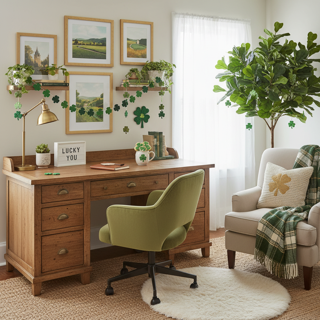 Country St. Patrick's Day Home Office