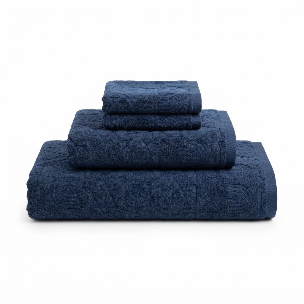 Elegant & Peaceful Cotton Textured Towel Set