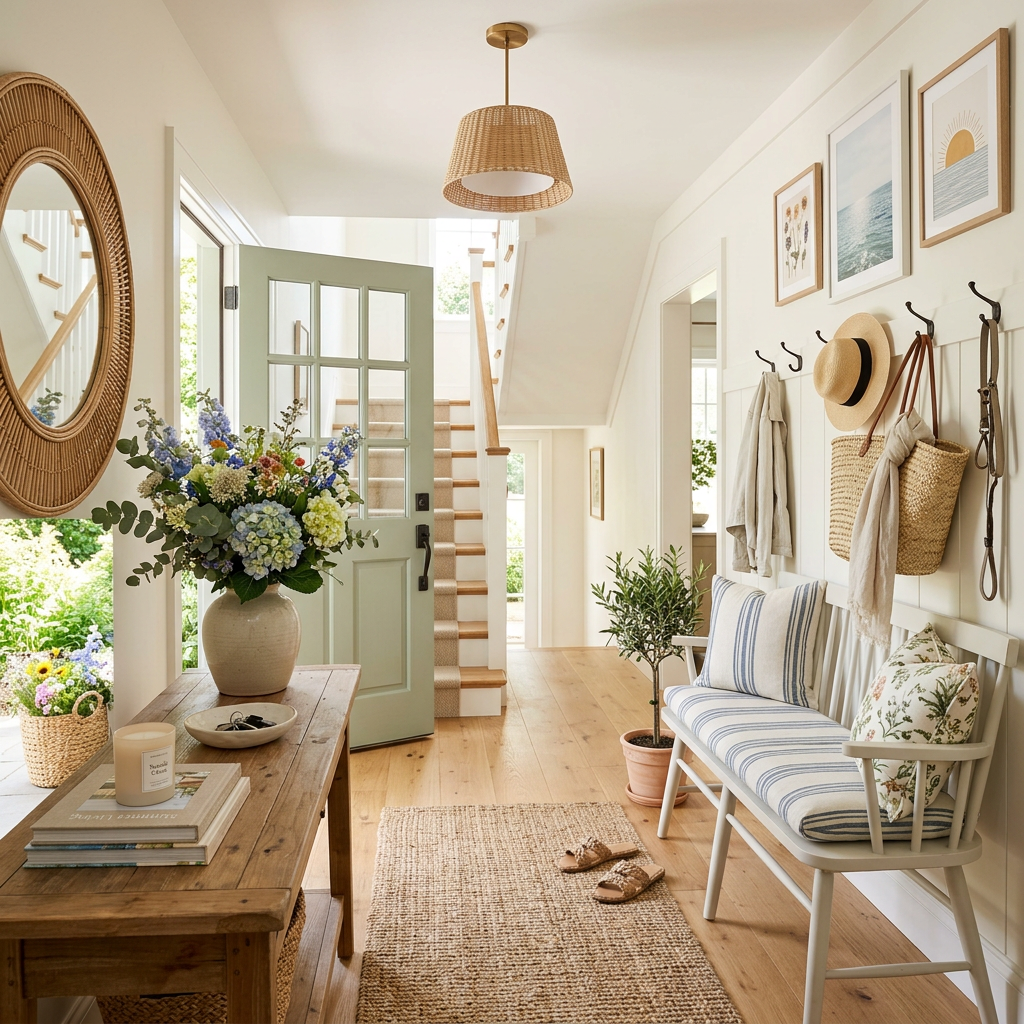Modern Cottage Summer Entryway