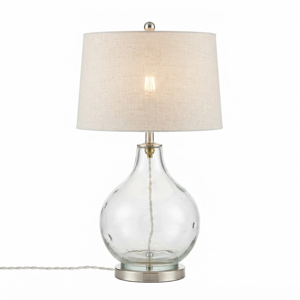 Glass Base Table Lamp