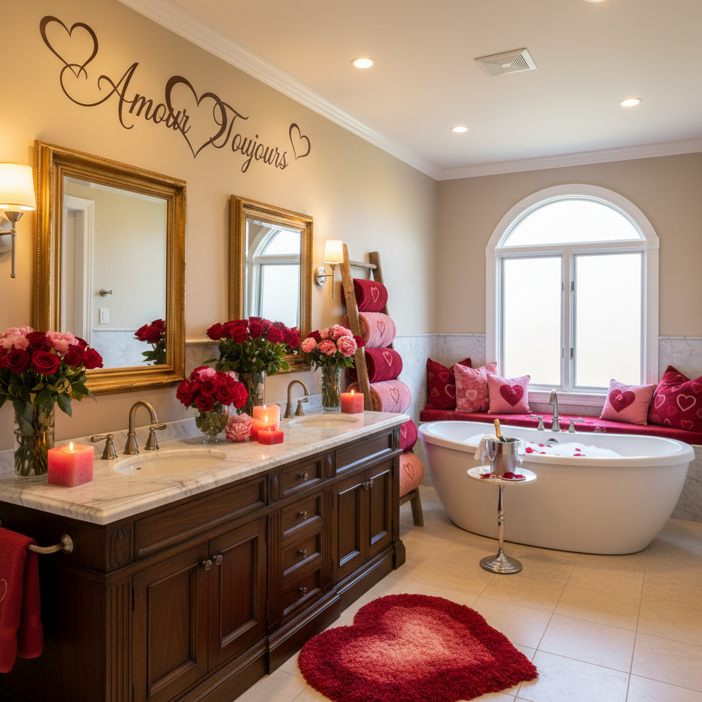Valentine's Day Master Bathroom