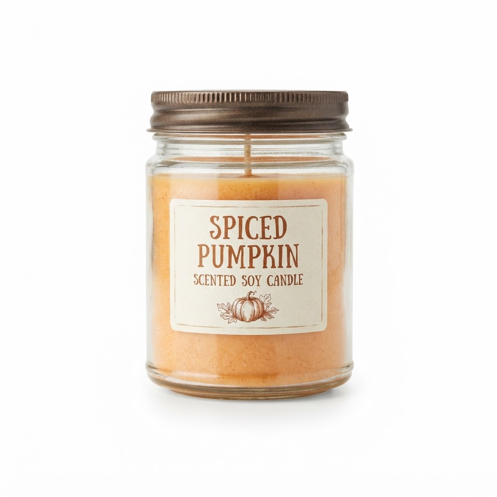 Spiced Pumpkin Scented Soy Candle