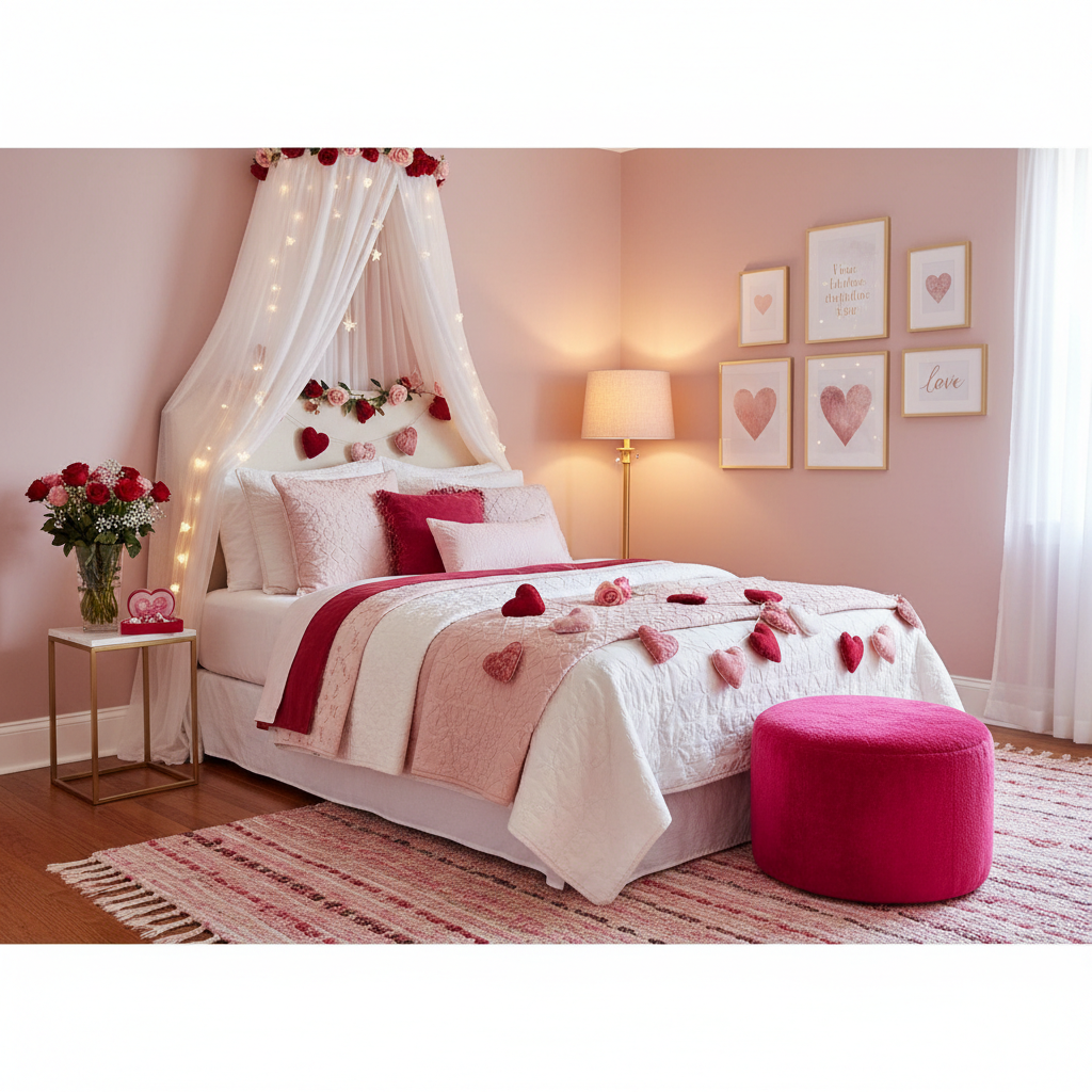 Minimalist Valentine's Day Child Bedroom (Girl)