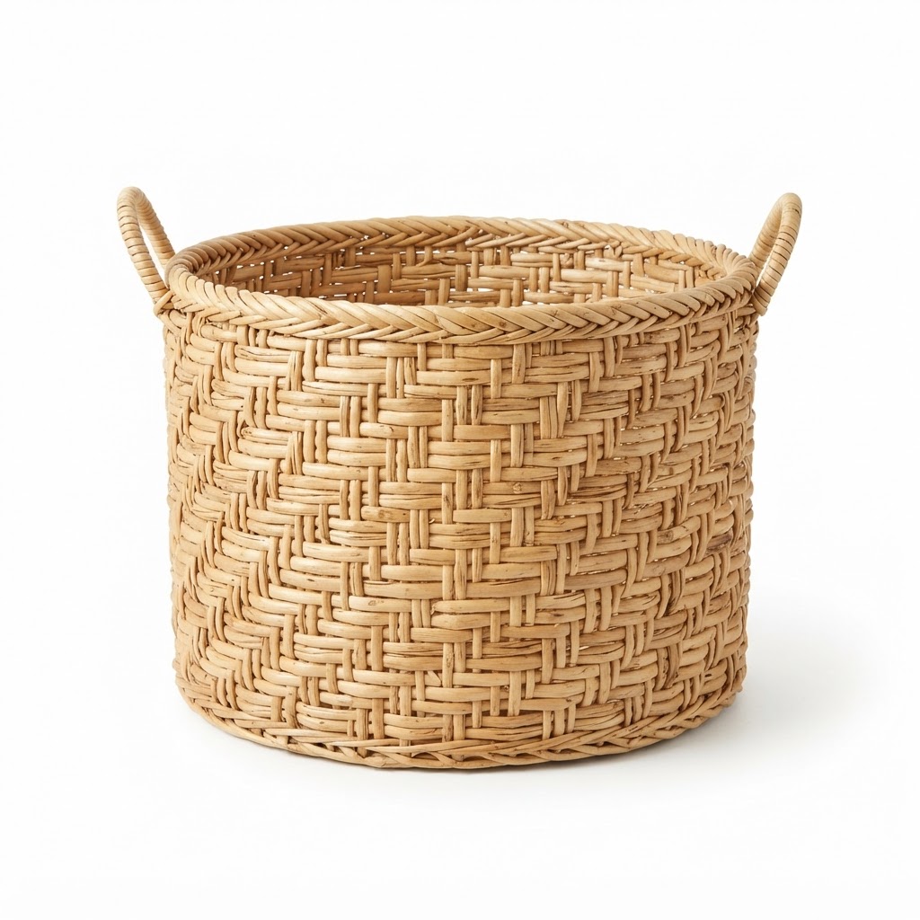 Woven Rattan Storage Basket