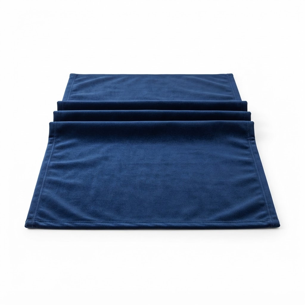 Navy Velvet Table Runner