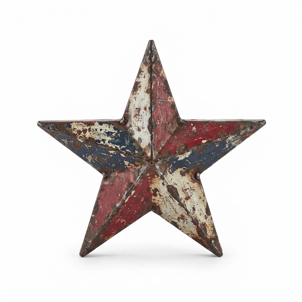 Distressed Metal Star Table Decor