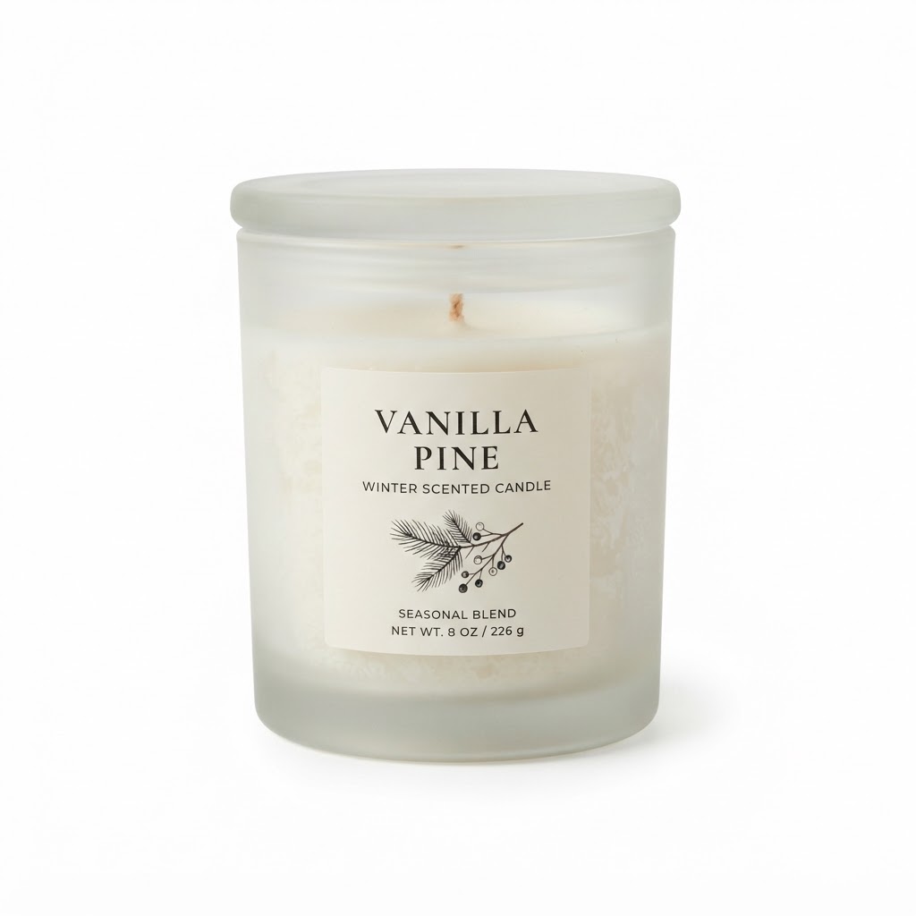 Transitional Vanilla Pine Winter Scented Candle