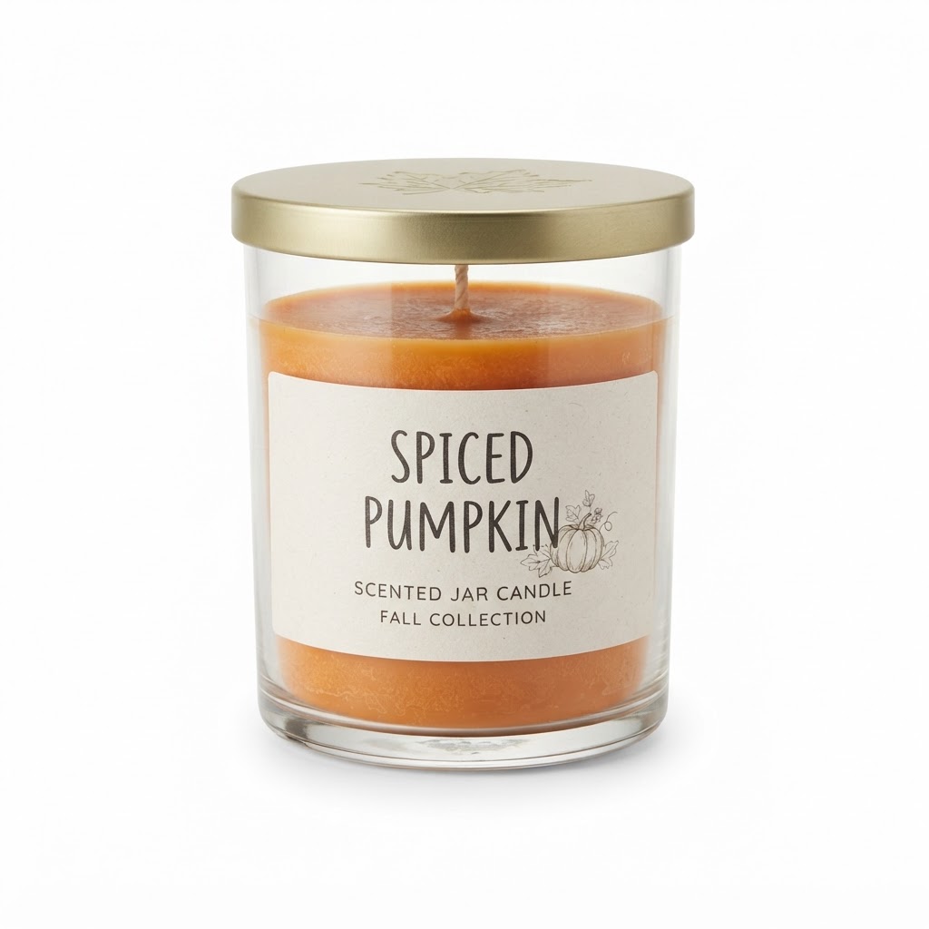 Spiced Pumpkin Scented Jar Candle