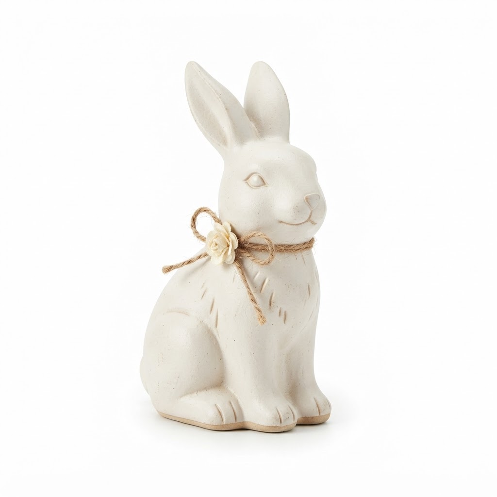 Ceramic Easter Bunny Figurine