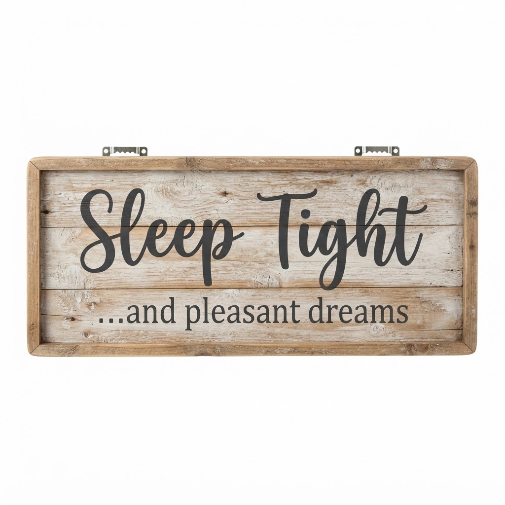 Wooden Sleep Tight Sign