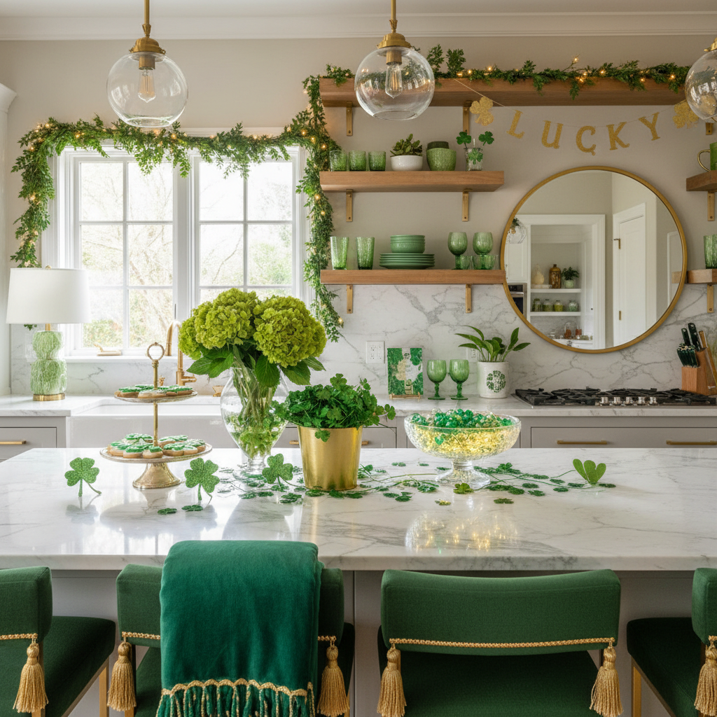 Glam St. Patrick's Day Kitchen