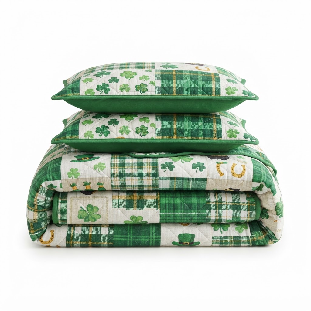 St. Patrick's Day Cotton Quilt Set