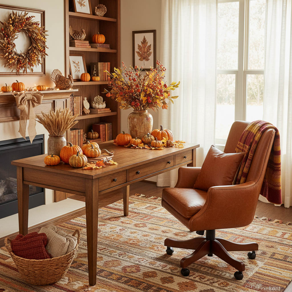 Transitional Thanksgiving Home Office