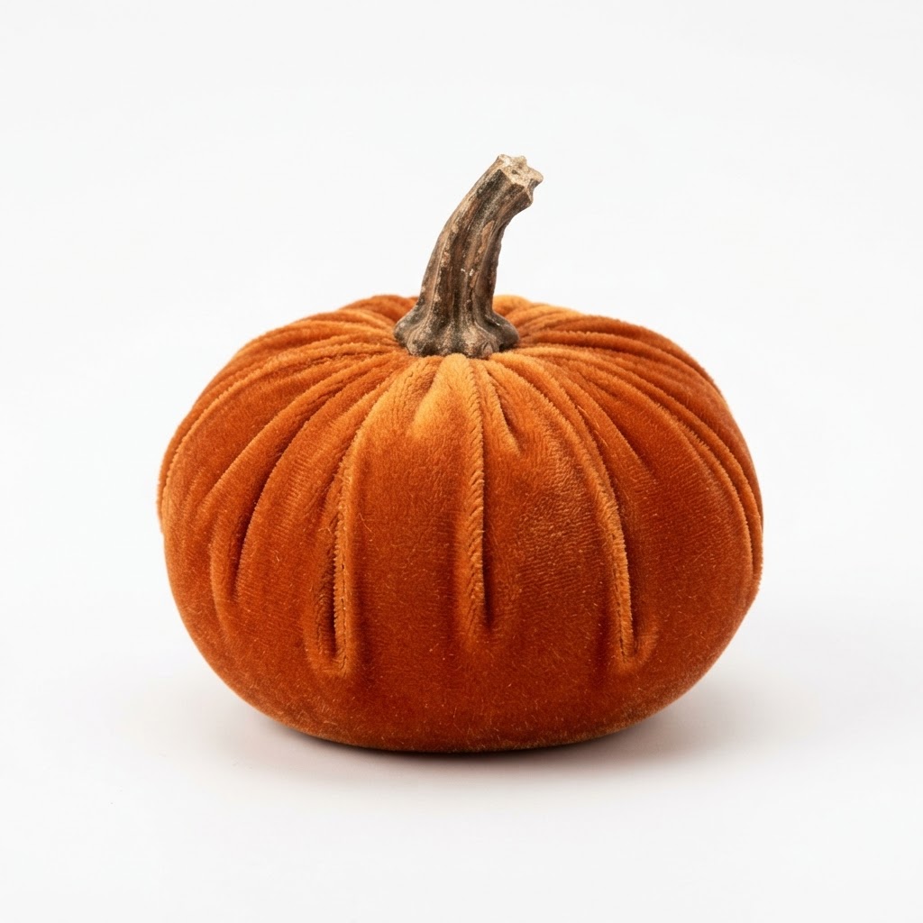 Mini Velvet Pumpkin Decor