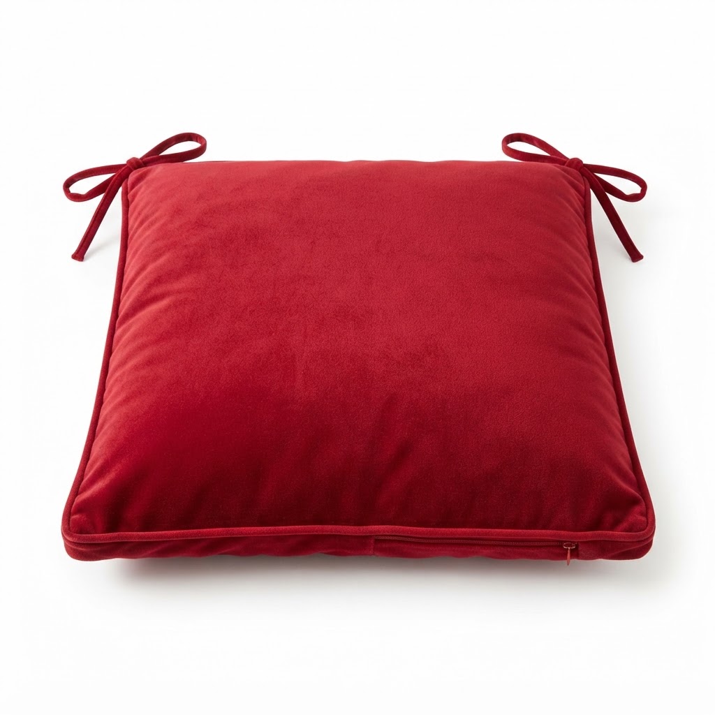 Christmas red velvet seat cushions