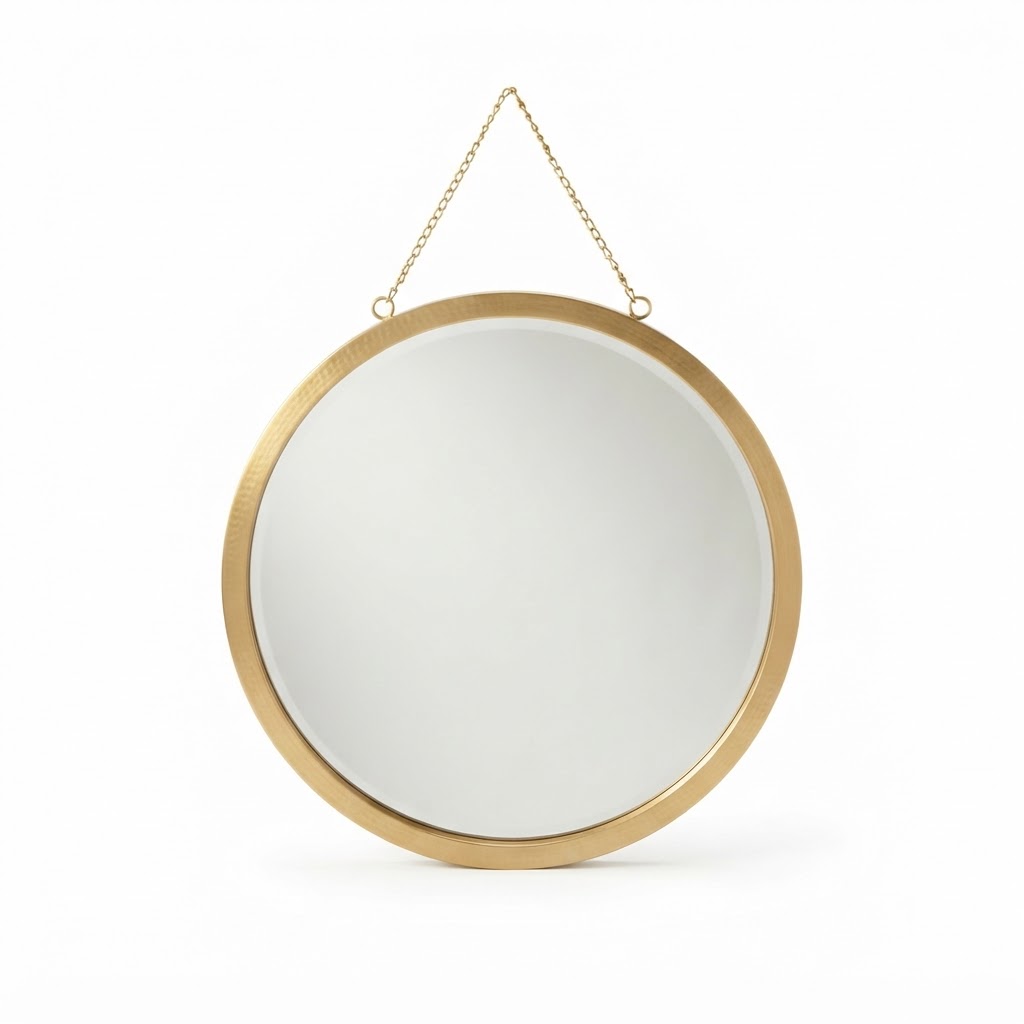Round Gold Mirror