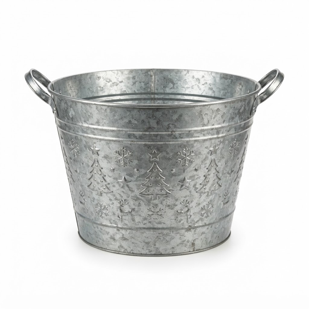 Galvanized Metal Tree Bucket