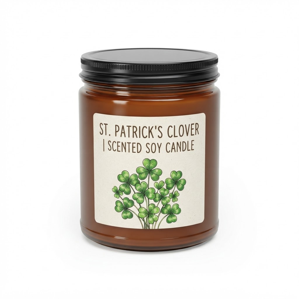 St. Patrick's Clover Scented Soy Candle