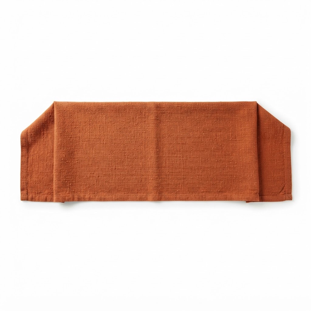 Burnt Orange Cotton Table Runner