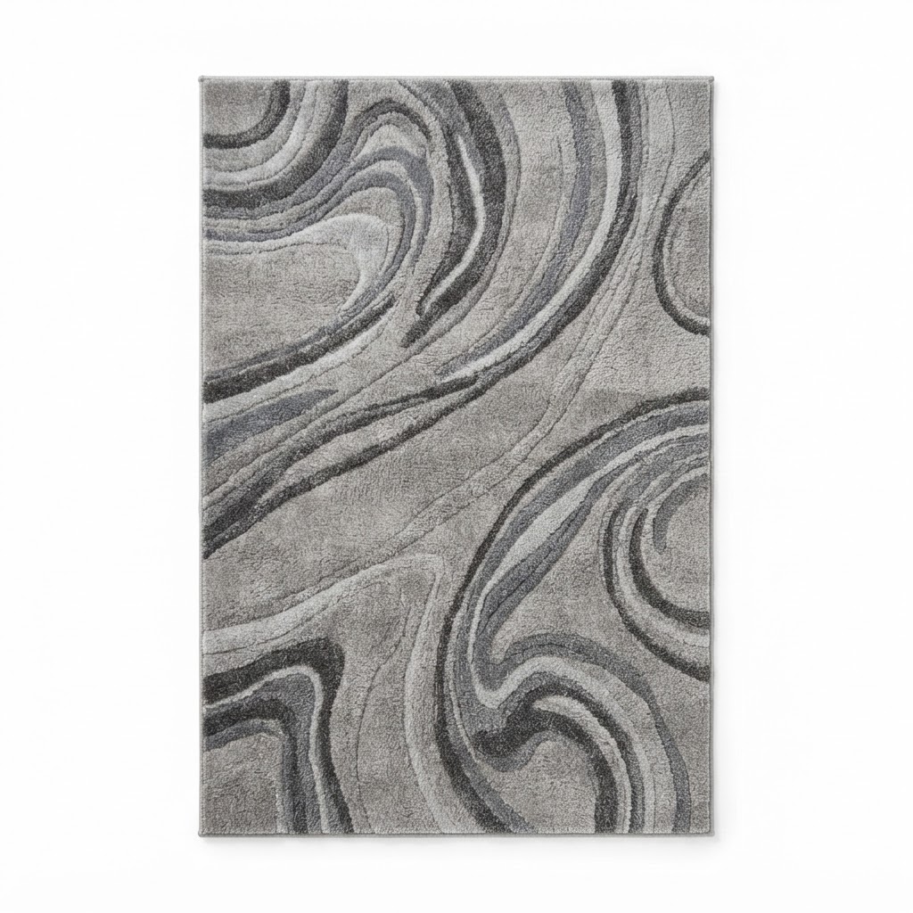 Gray Swirl Area Rug